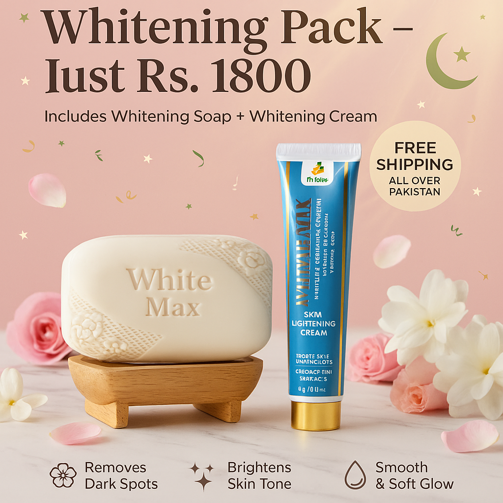 WhiteMax Whitening Pack – Powered with Kojic Acid, Vitamin C & Niacinamide | 7 Days Brighter Skin Guarantee