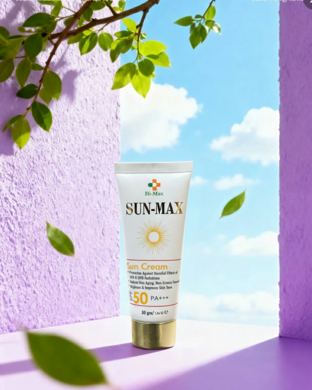 Sun-Max - Sunblock (SPF 50 PA+++) – Non-Greasy & No White Cast Formula