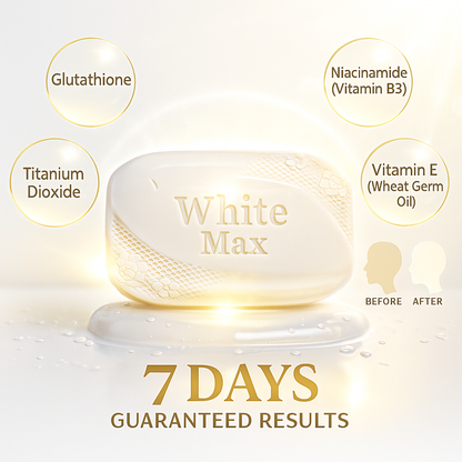 WhiteMax Whitening Soap – Glutathione & Niacinamide Formula | 7 Days Guaranteed Bright Skin