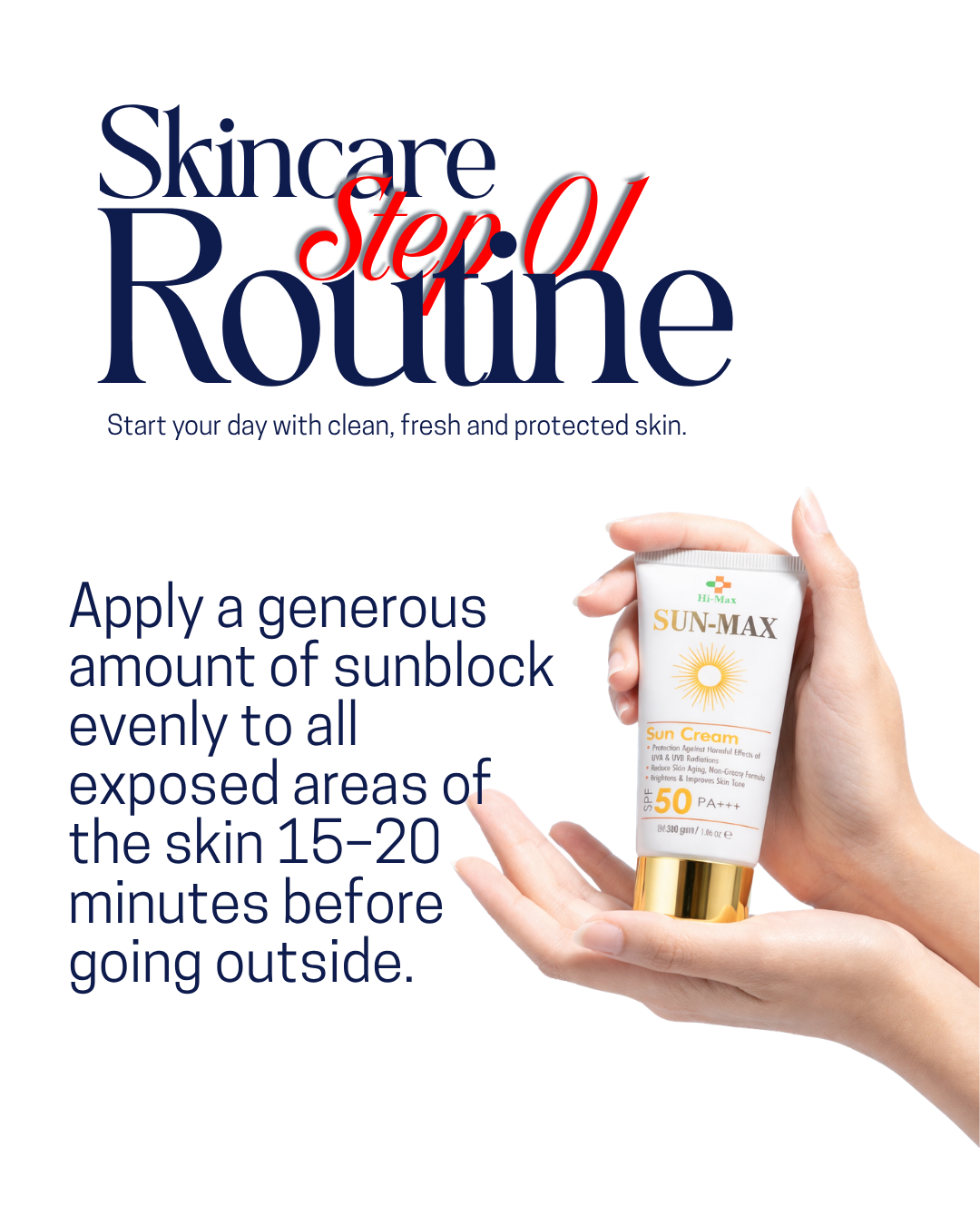 Sun-Max - Sunblock (SPF 50 PA+++) – Non-Greasy & No White Cast Formula
