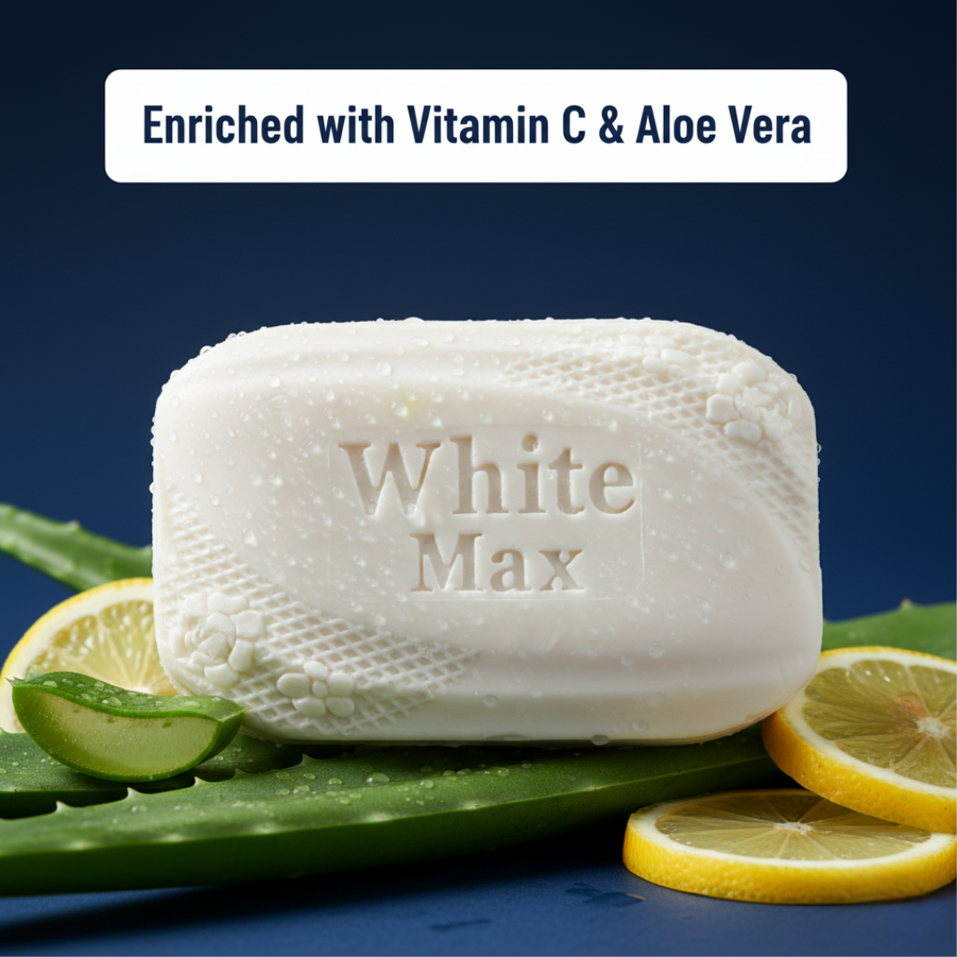 WhiteMax Whitening Soap – Glutathione & Niacinamide Formula | 7 Days Guaranteed Bright Skin