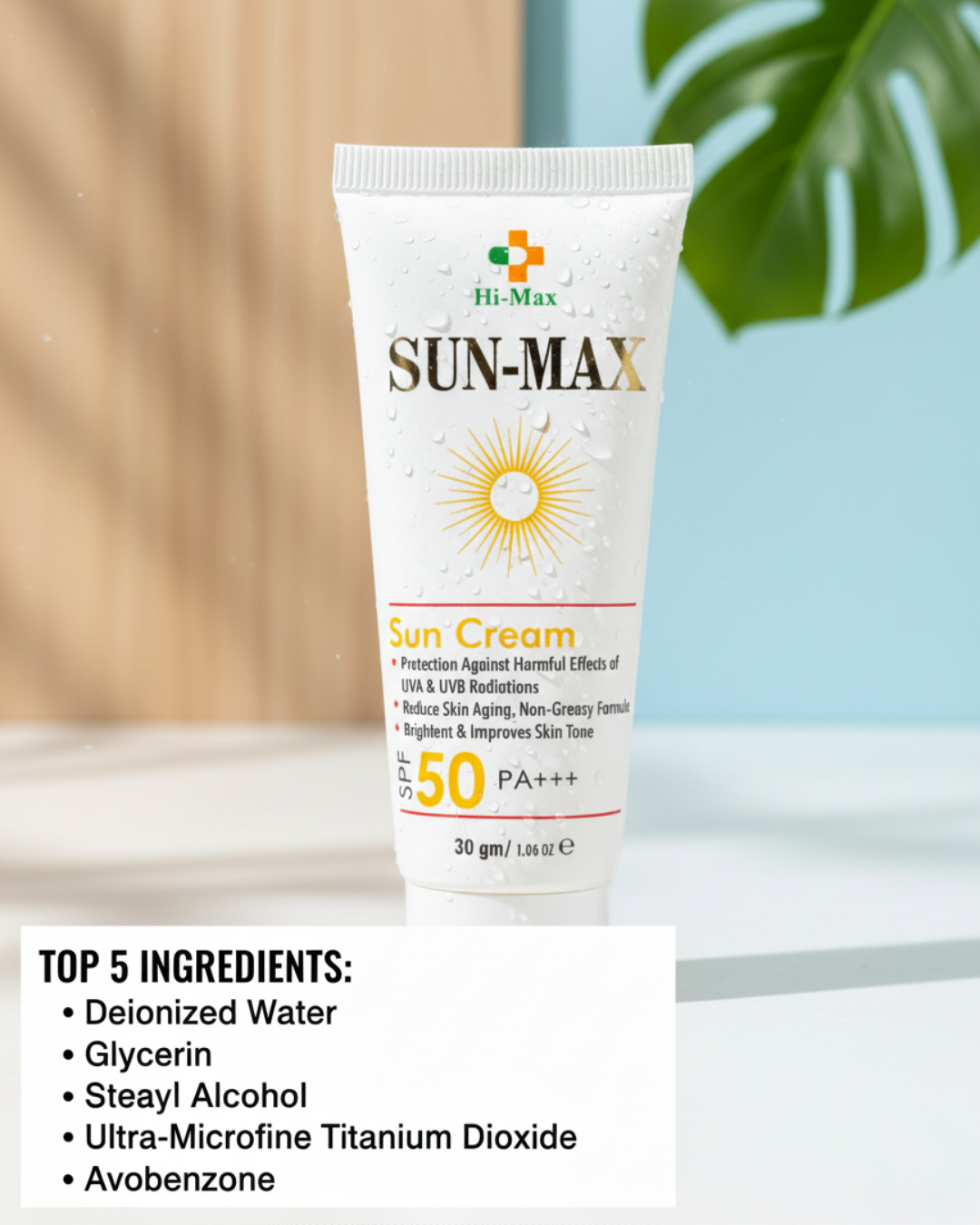 Sun-Max - Sunblock (SPF 50 PA+++) – Non-Greasy & No White Cast Formula