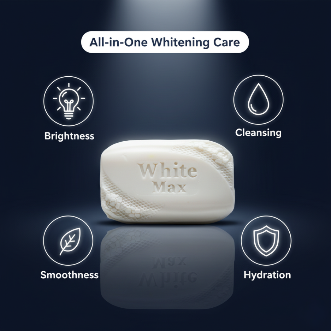 WhiteMax Whitening Soap – Glutathione & Niacinamide Formula | 7 Days Guaranteed Bright Skin
