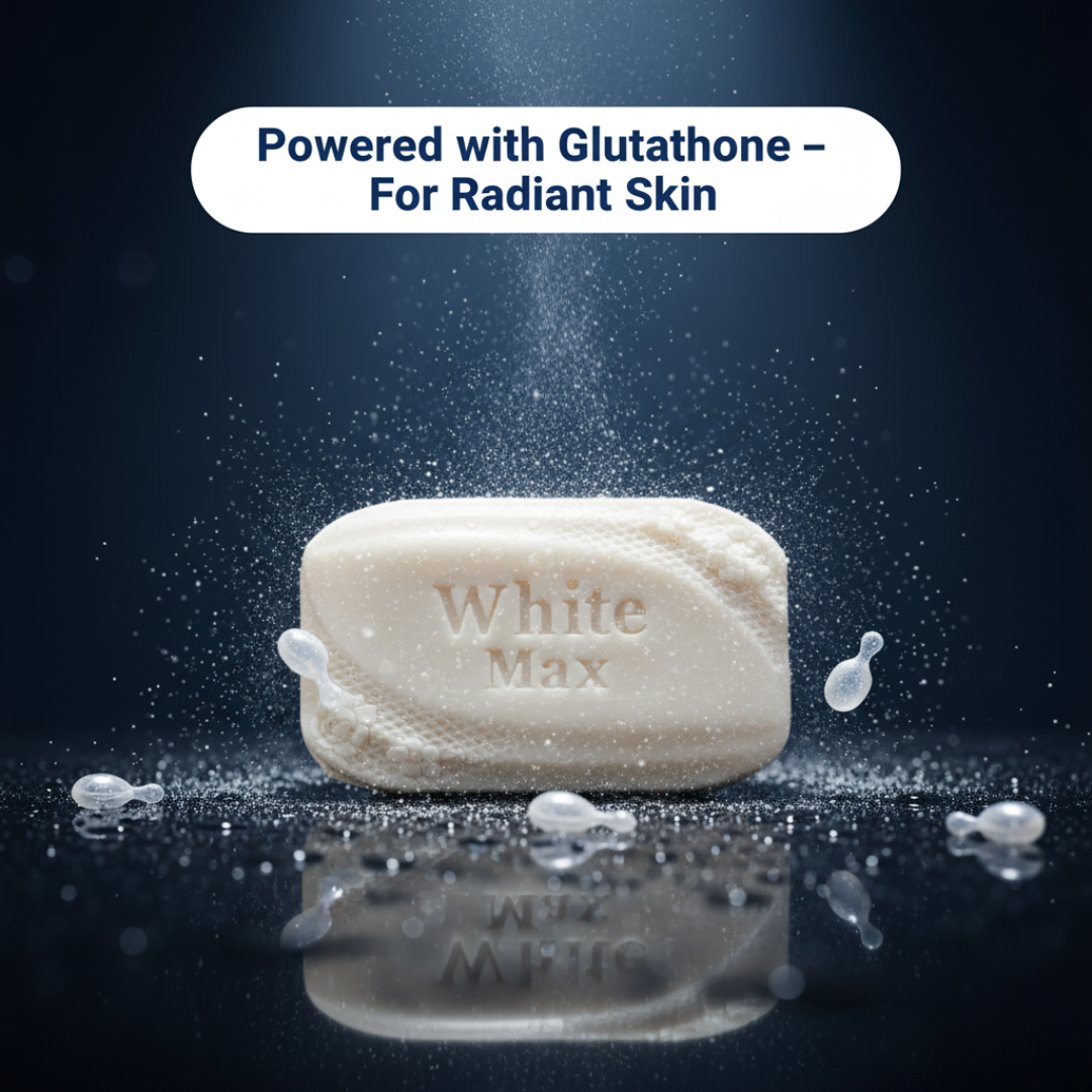 WhiteMax Whitening Soap – Glutathione & Niacinamide Formula | 7 Days Guaranteed Bright Skin